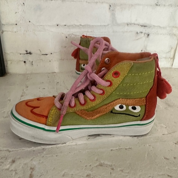Vans x Sesame Street Sk8-Hi Zip Kids Sneakers Size 12 Cookie Monster Elmo - Picture 5 of 11